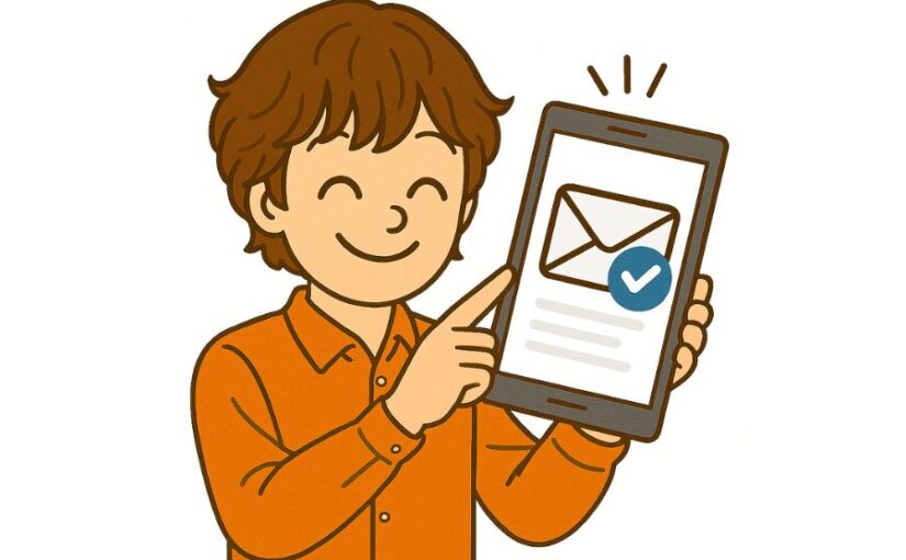 予約から参加の流れ　メールを確認