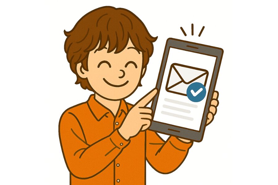 予約から参加の流れ　メールを確認