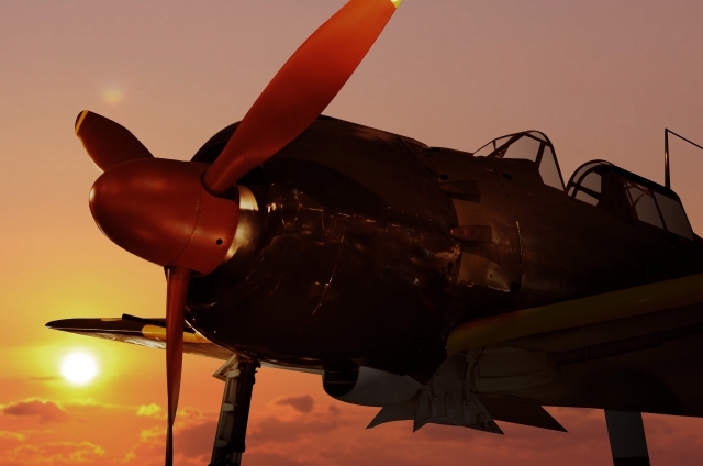 ZERO 零戦 52型 A6M5夕方朝日